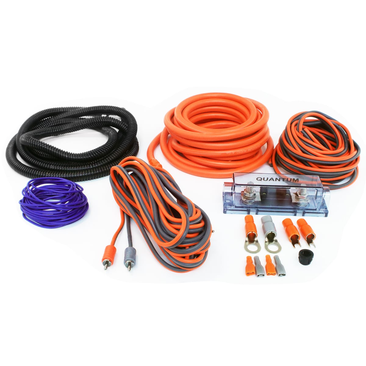 Kit Cables Quantum QANL-4K Alta Calidad Americano 60 amp 1200 watts -  Tienda Online, Car Audio
